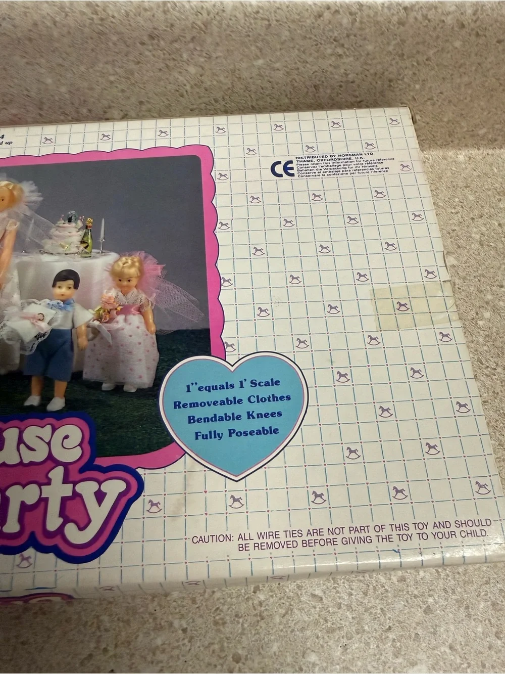 1992 Horsemen Vintage Doll House Bridal Party Playset - White and Pink Sealed
